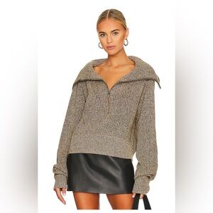 Mentone Half Zip in Dark Olive Speckle